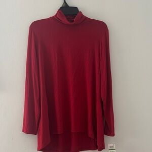 Style & Co. Burgundy Long-Sleeve Turtleneck Top